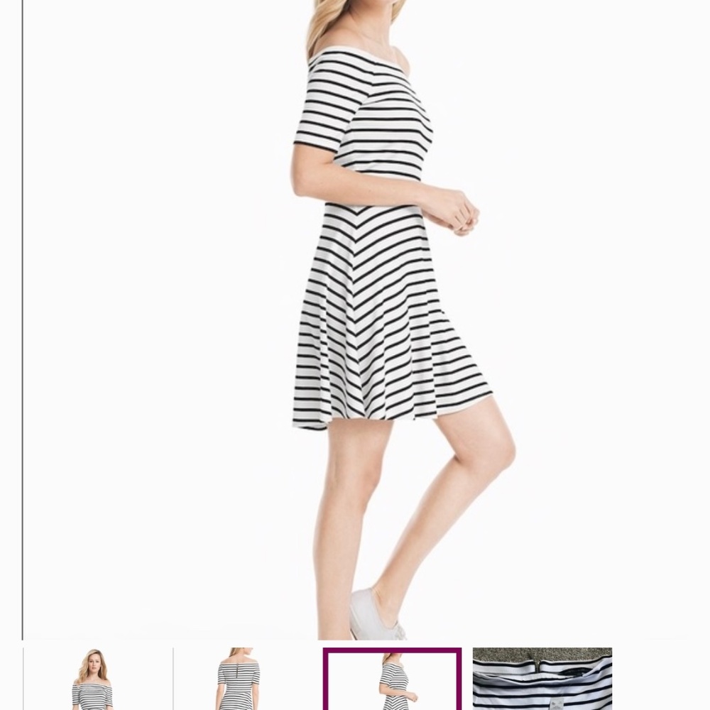 White House black market off shoulder dress